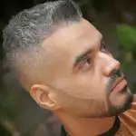 sharp edge hair cut at high end luxury barbershop