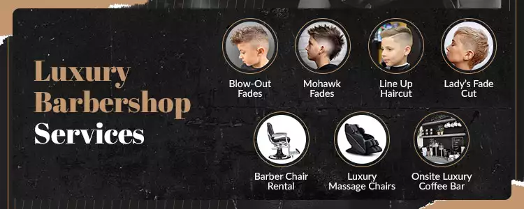 Luxury Bar services by high end luxury barber shop